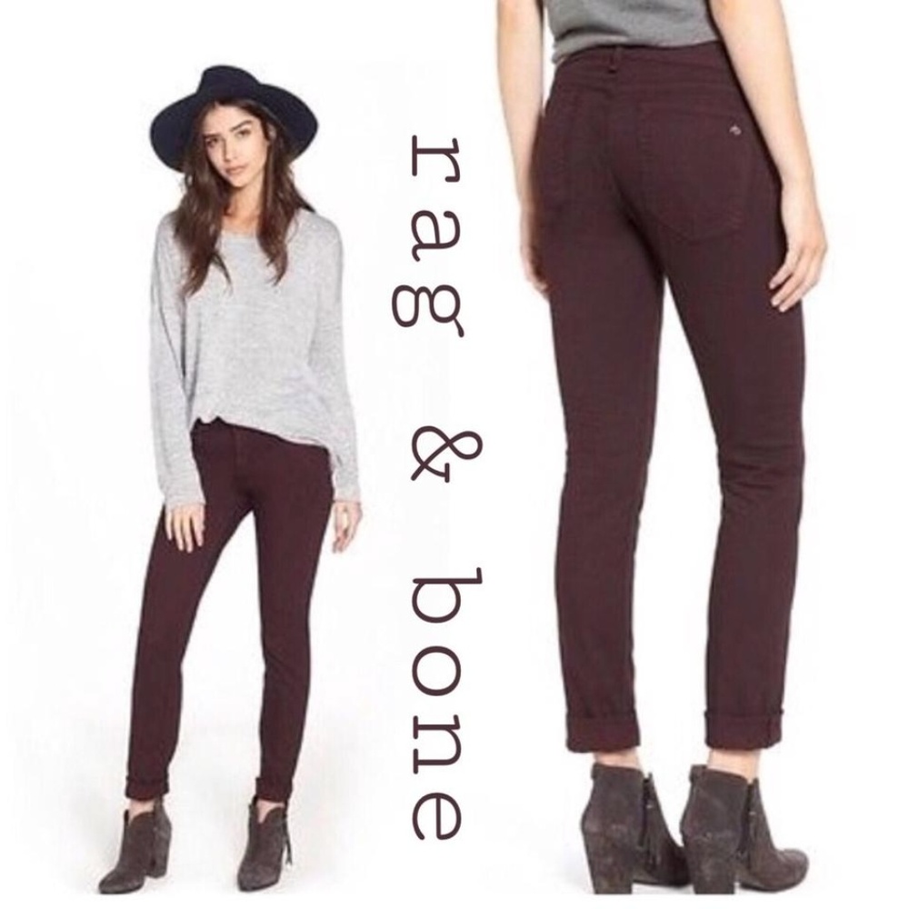 Rag & Bone Burgundy Jeans